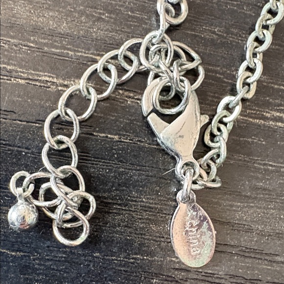 Silver and Blue Tiger Pendant Necklace - Picture 4 of 5